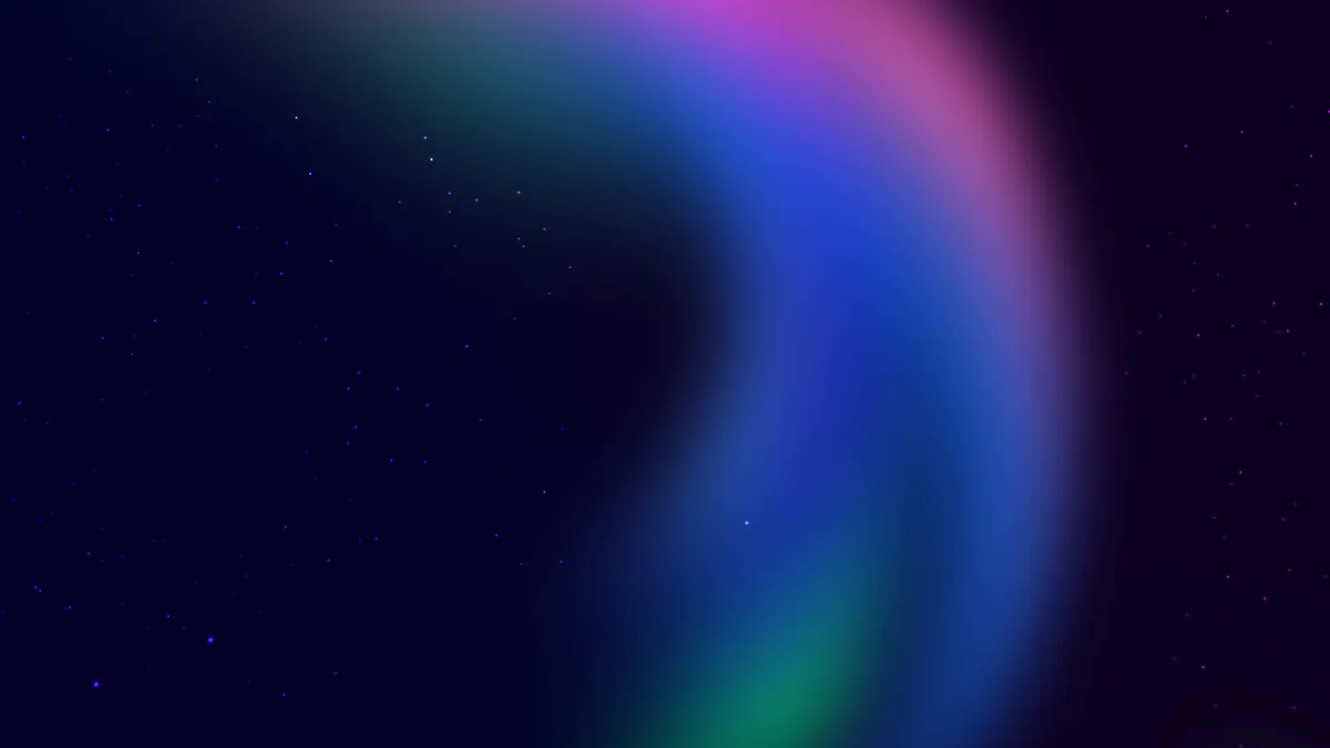 Aurora background: blue and green