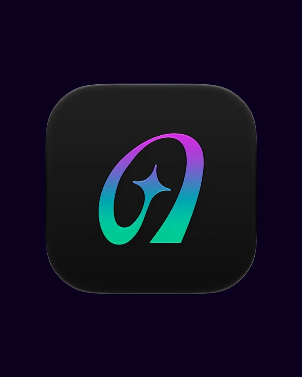 The Creatify Labs app icon: the shooting-star A in the aurora gradient