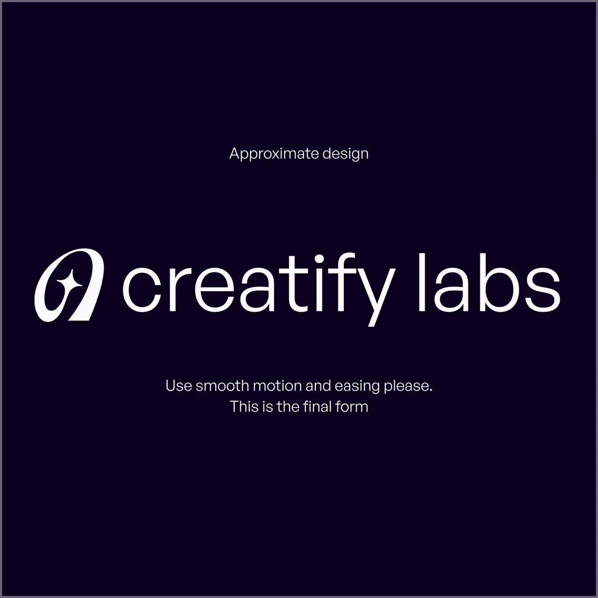 Storyboard: the final logo, with the name beside the star