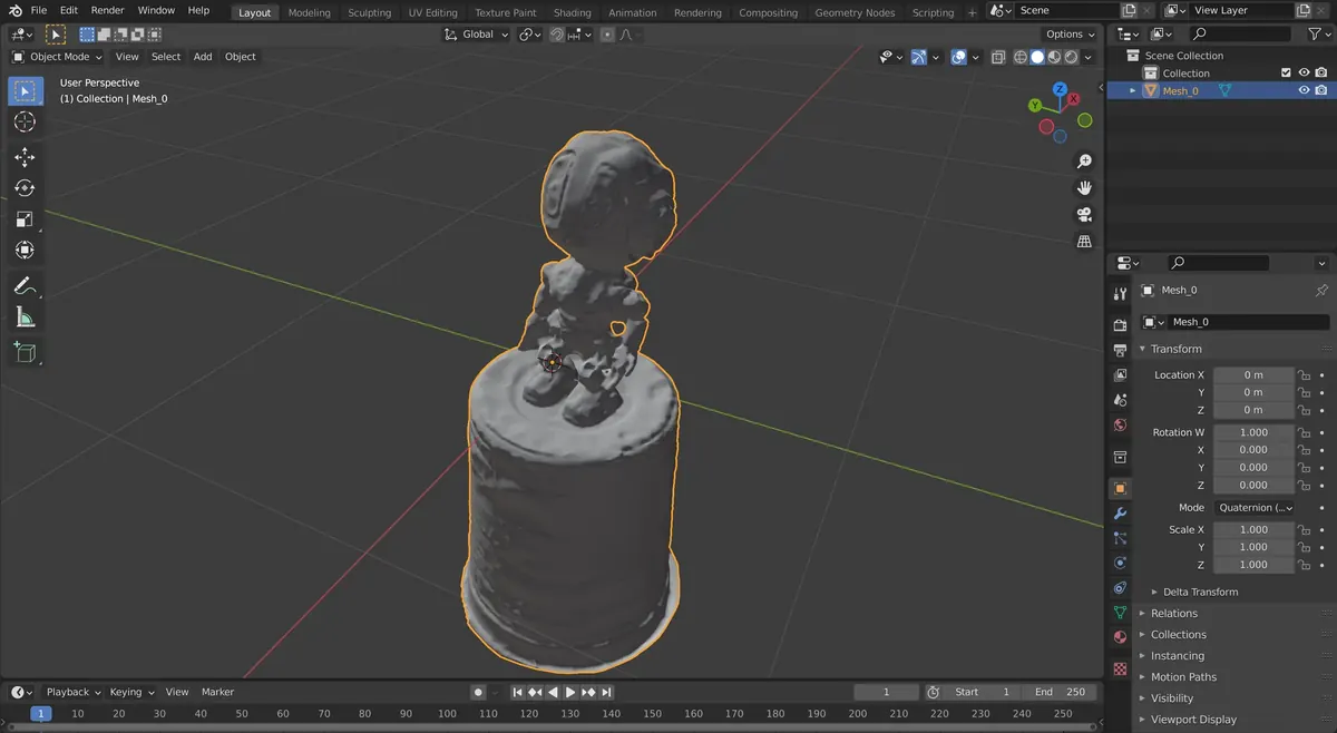 Blender scan cleanup
