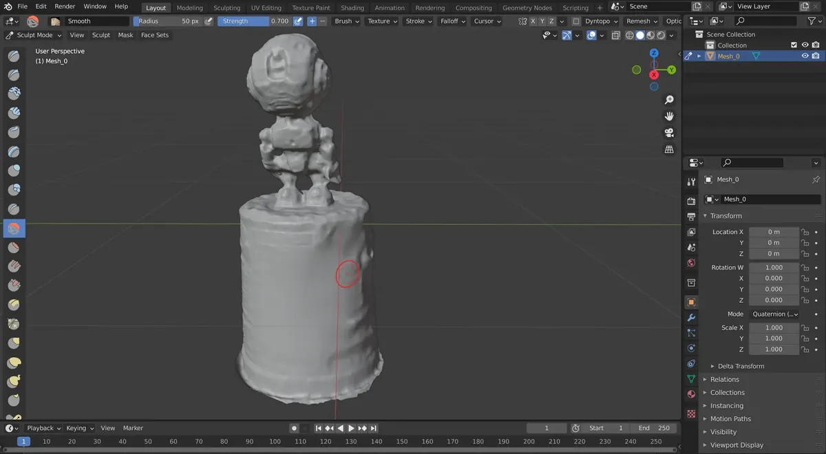 Blender scan detail
