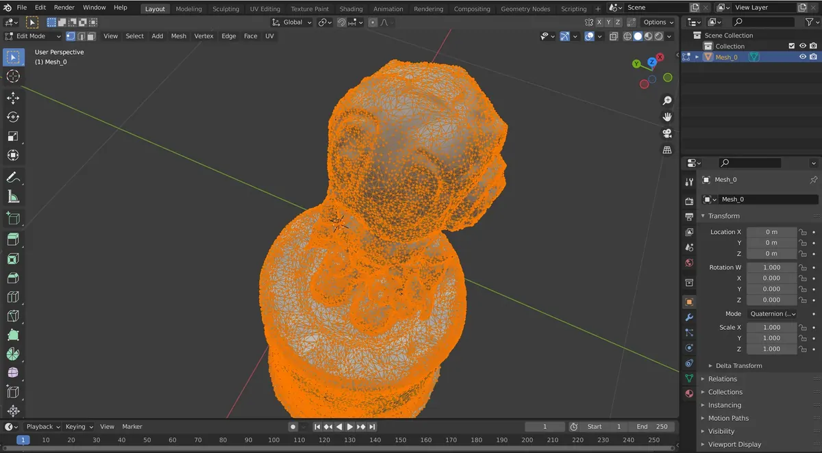Blender scan detail