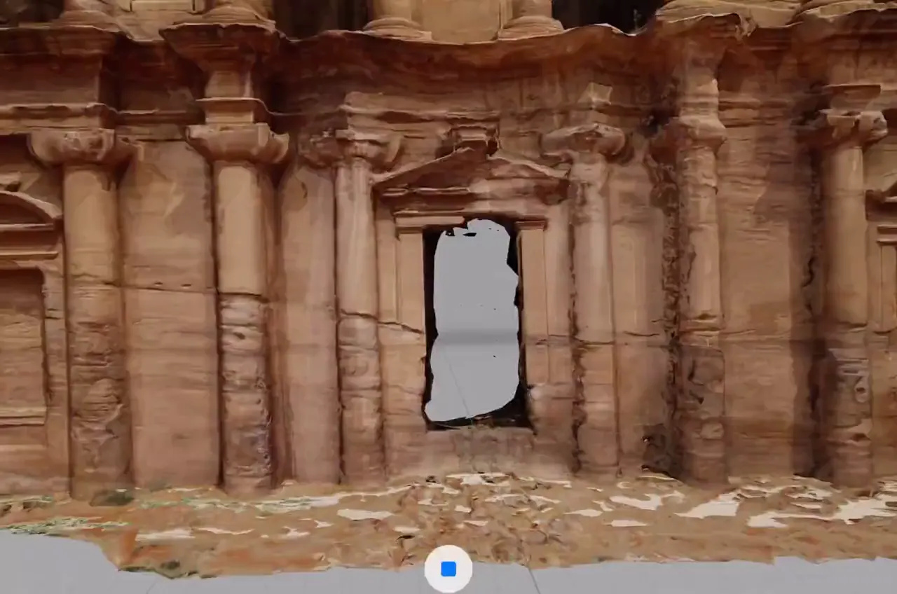 The Monastery facade in AR