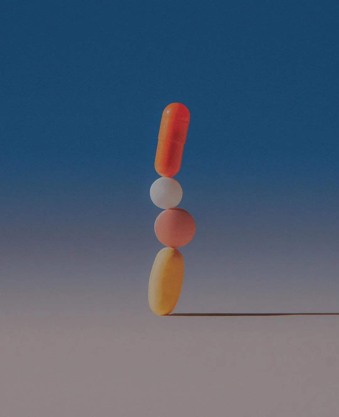 A stack of pills