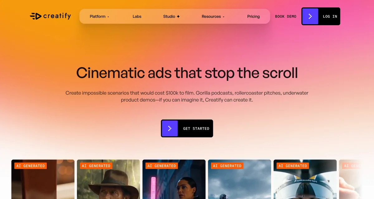 Cinematic use-case page